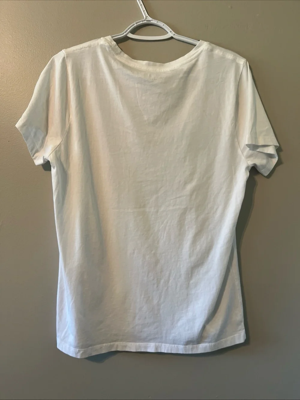 Women’s J. Crew Collectors Tee White Short Sleeve Martini Cocktail Shirt Large